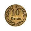 Image 1 : COOPERATIVE  AND ADVERTISING TOKENS - 10 Cèntims. S/F. FOMENTO INDUSTRIA BADALONA. Latón. RARA. AL-7