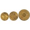 Image 1 : COOPERATIVE  AND ADVERTISING TOKENS - Lote 3 fichas 5, 25 y 100 Pesetas. S/F. COOPERATIVA DE OBREROS