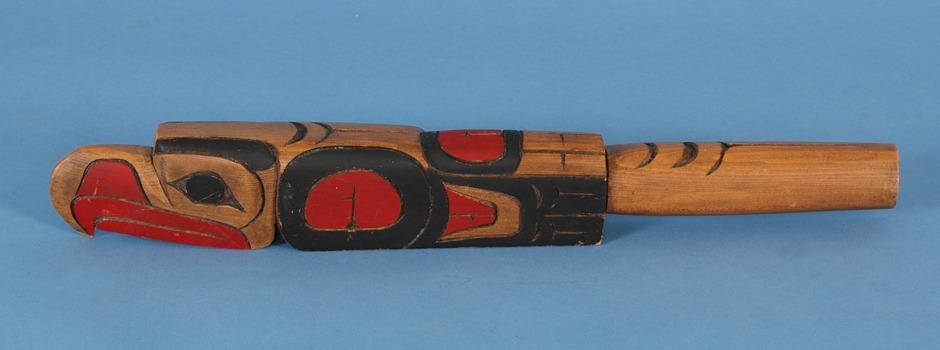 Salish Eagle Rattle by Detreck George 15 3/4