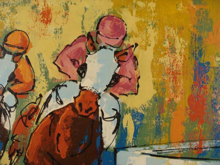 Jack Lauder Original Horse Racing Sport Art Painting