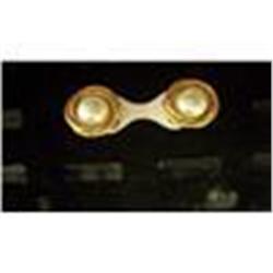 Genuine Pearl Earrings, 7.1 Grams 14K Gold