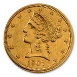 1907-D $5 Gold Liberty Coin