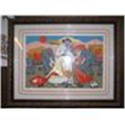 Original Signed Framed Elke Sommer Serigraph