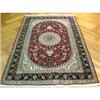Fine 4'x6' Oriental Tabriz, Wool & Silk Blend, 400 knots per sq. inch