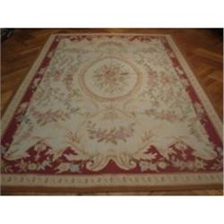 8'x10' Chinese Aubussson Handmade Rug, 120 Line