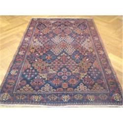 4'2"x6'5" Persian Tribal Handmade Rug