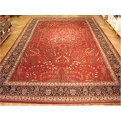 8'x10' Handmade Kashmir Sarouk, 100% Pure Wool