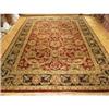 Fine 9'x12' Handmade Oriental Isfahan, Wool & Silk, 400 Knots Per Sq. Inch