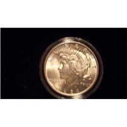 1922 Uncirculated Silver Peace Dollar