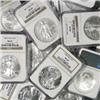 Image 1 : Lot of 10 MS 69 SILVER EAGLE SLABS