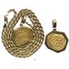 Image 1 : Mexico City, Mexico, cob 4 escudos, 1713J, from the 1715 Fleet, mounted in a 14K gold necklace bezel