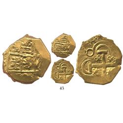 Bogota, Colombia, cob 2 escudos, (1)714, from the 1715 Fleet.