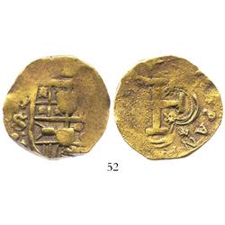 Seville, Spain, cob 8 escudos, Charles II, assayer S (1670s or 80s).