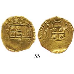Seville, Spain, cob 2 escudos, 1588, assayer Gothic D, rare and desirable date.
