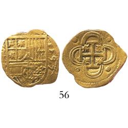 Seville, Spain, cob 2 escudos, 1597B, full date.