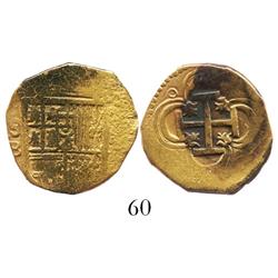 Seville, Spain, cob 2 escudos, Philip III, assayer B.