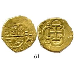 Seville, Spain, cob 2 escudos, Philip III, assayer not visible.