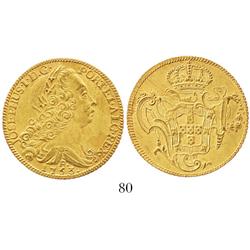Brazil (Rio mint), 6400 reis, Joseph I, 1753-R, from the "Clive of India treasure" (ca. 1755).