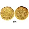 Image 1 : France (Nantes mint), louis d'or, 1724-T, encapsulated NGC MS-61, from the Chameau (1725).