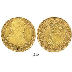 Mexico City, Mexico, bust 8 escudos, Charles III, 1780FF.