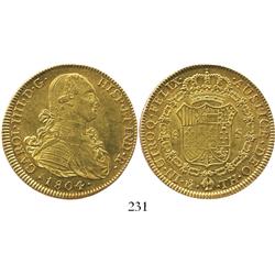 Mexico City, Mexico, bust 8 escudos, Charles IV, 1804/3TH.
