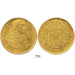 Mexico City, Mexico, bust 8 escudos, Ferdinand VII ("armored" bust), 1809HJ.