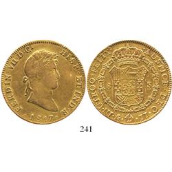 Mexico City, Mexico, bust 8 escudos, Ferdinand VII, 1817JJ.