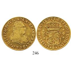Mexico City, Mexico, bust 4 escudos, Philip V, 1738/7MF, rare.