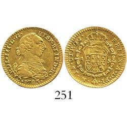 Mexico City, Mexico, bust 1 escudo, Charles III, 1783FF.