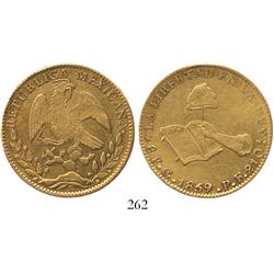 Guanajuato, Mexico, 8 escudos, 1859/4(?)PF.