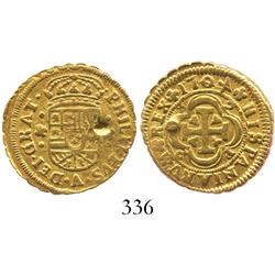 Seville, Spain, 2 escudos, 1704P (retrograde 4).