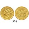 Image 1 : USA (Philadelphia mint), $2-1/2 quarter eagle (Liberty head), 1845.