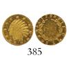 Image 1 : USA, California gold half dollar token (round), 1853, large Indian head.