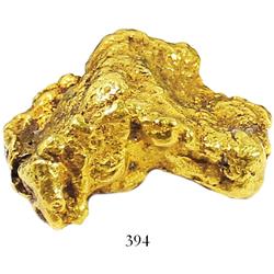 Large, natural gold nugget found in Mexico, estimated to be 85%-95% pure, 44.0 grams.