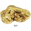 Image 1 : Large, natural gold nugget found at Cripple Creek, Alaska, estimated to be 85%-95% pure, 31.8 grams.