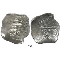 Mexico City, Mexico, cob 8 reales, Philip IV, assayer not visible.