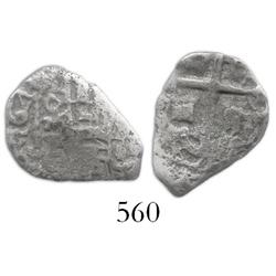 Mexico City, Mexico, cob 1 real, 1641P, full date, very rare.