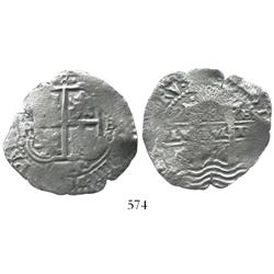 Potosi, Bolivia, cob 8 reales, 1654E.