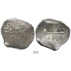 Mexico City, Mexico, cob 8 reales, 1653P, choice.