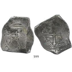 Mexico City, Mexico, cob 8 reales, Philip IV, assayer P.  LOT WITHDRAWN