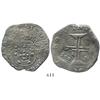 Image 1 : Brazil, 500 reis ("500" countermark of 1663 with upside-down 5 and unusual crown on a Lisbon, Portug