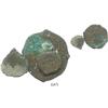 Image 1 : Uncleaned and encrusted clump of one 8R and two 1R of Potosi, Bolivia (unreadable), one of the 1R no
