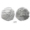 Image 1 : Potosi, Bolivia, cob 4 reales, 1679C.