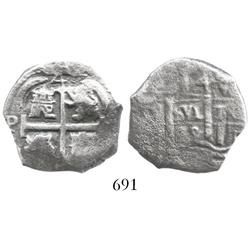 Potosi, Bolivia, cob 4 reales, 1679V.