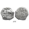 Image 1 : Potosi, Bolivia, cob 4 reales, 1679V.