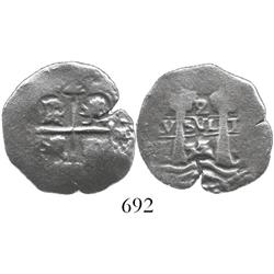 Potosi, Bolivia, cob 2 reales, 1655E.