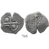 Image 1 : Potosi, Bolivia, cob 2 reales, 1680V.