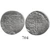 Image 1 : Potosi, Bolivia, cob 1 real, Philip II, assayer B (3rd period).