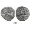 Image 1 : Potosi, Bolivia, cob 1 real, (16)46, assayer not visible, rare.