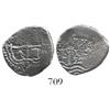 Image 1 : Potosi, Bolivia, cob 1 real, 1652E, post-transitional, 1-PH-6 at top.